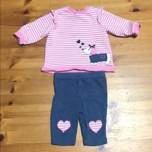 Stripe long sleeve outfit